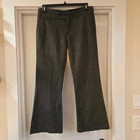 7 For All Mankind Womens Wool Low Rise Flare Trouser Pants Gray Size 30 - Picture 7 of 14